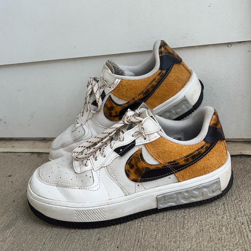 Women’s White Mustard AF1 Fontanka Low-Top Sneakers